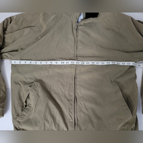 Cherokee Mens Khaki Worker Farmcore Chore Fleece Lined Rustic Bomber Jacket - Picture 5 of 11